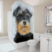 Décor Banket | HONDENLIEFHEBBER | Cute Schnauzer Douchegordijn (In situ)