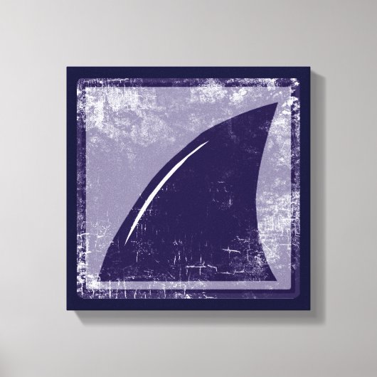 Decor blauwe haaienvin canvas afdruk (Voorkant)