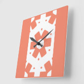 Decor bloem geometrisch vierkante klok (Hoek)