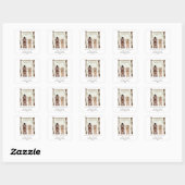 Decor Bruine Cavapoo Honden Koppel Vierkante Sticker (Vel)