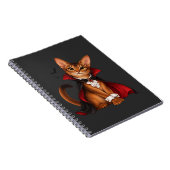 Decor Cute Abyssinian Cat Vampire Dracula Notitieboek (Rechterzijde)