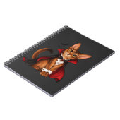 Decor Cute Abyssinian Cat Vampire Dracula Notitieboek (Linkerzijde)