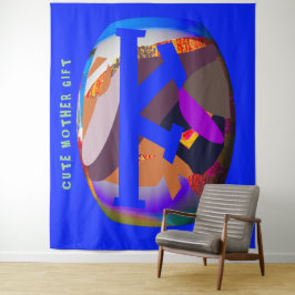 DECOR_CUTE MOTHER GIFT_medium blue _RMDESIGNFLO55 Wandkleed