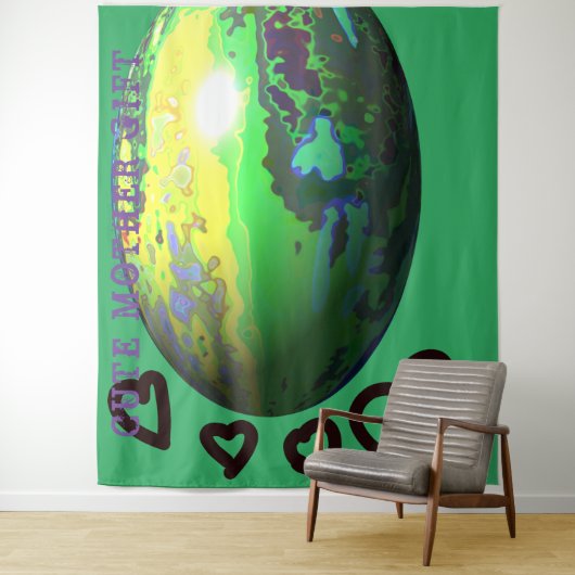 DECOR_CUTE MOTHER GIFT_mediumGREEN _RMDESIGNFLO55 Wandkleed (In situ)