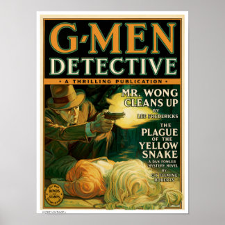 DECOR: G-MEN DETECTIVE MAG Omslag Poster
