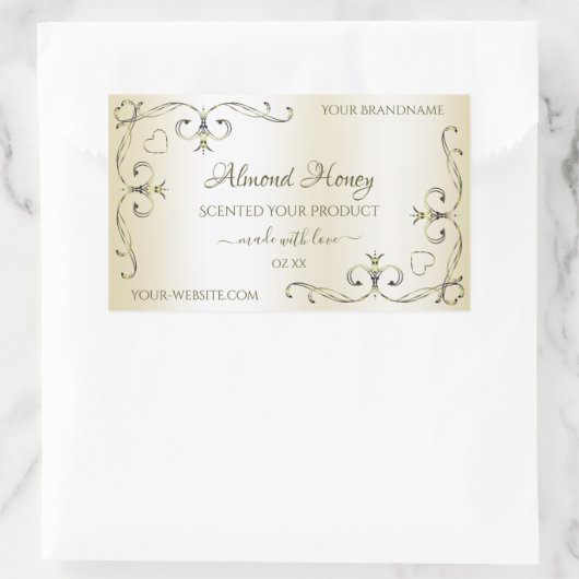  decor-hoeken voor crèmelabels rechthoekige sticker (Tas)