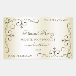  decor-hoeken voor crèmelabels rechthoekige sticker