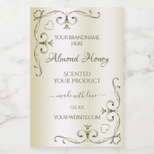 decor-hoeken voor crèmelabels voedselcontainer etiket (Enkel label)