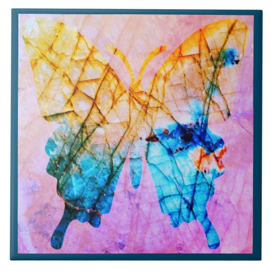 Decor Keramische Tegel - Dreaming Butterfly Tegeltje (Voorkant)