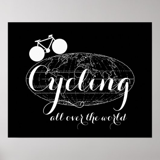 decor met een koel fietsensportthema poster (Voorkant)