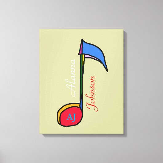 decor muzieknotitie op maat canvas afdruk (Voorkant)