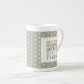 decor of verjaardagscadeau voor 60e verjaardag porselein kop (Voorkant rechts)