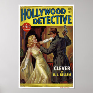 DECOR: OMSLAG VAN HOLLYWOOD DETECTIVE MAG POSTER