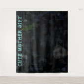 DECOR_Room_CUTE MOTHER GIFT_BLACK_RMDESIGNFLO55 Wandkleed (Voorkant)