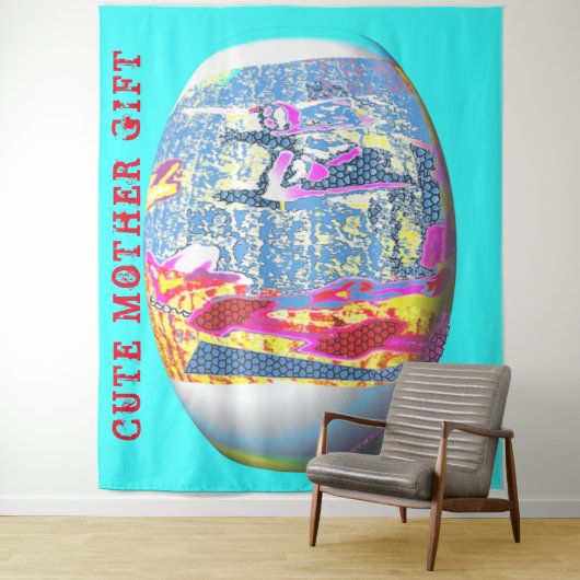 DECOR_Room_CUTE MOTHER GIFT_BLUE_RMDESIGNFLO55 Wandkleed (In situ)