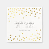 DECOR schattige confetti bederft gouden grijs Servetten (Voorkant)