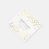 DECOR schattige confetti bederft gouden grijs Servetten (Hoek)