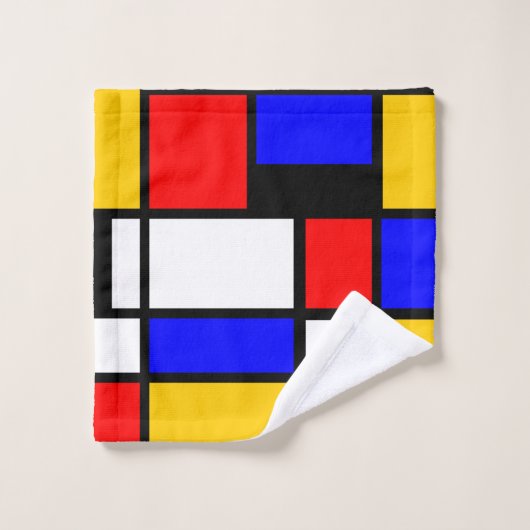 Decor Style Art Mondrian Bad Handdoek (Wasdoekje)