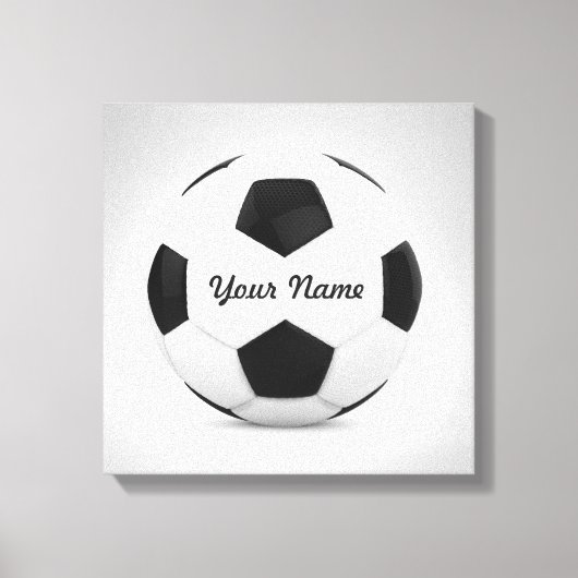 Decor Voetbal Gepersonaliseerde naam Canvas Afdruk (Voorkant)