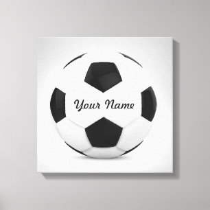Decor Voetbal Gepersonaliseerde naam Canvas Afdruk
