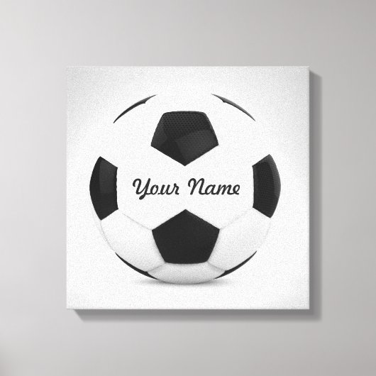 Decor Voetbal Gepersonaliseerde naam Canvas Afdruk (Voorkant)