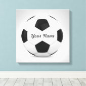 Decor Voetbal Gepersonaliseerde naam Canvas Afdruk (Insitu (Houten vloer))