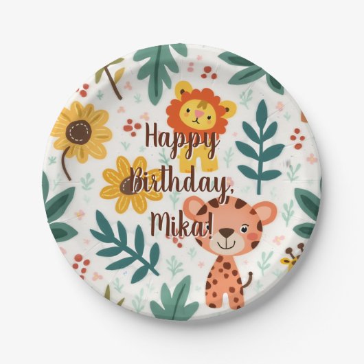 decor voor kinderverjaardag papieren bordje (Voorkant)