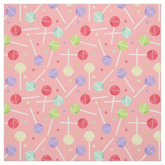 Decora Kei Pastel Snoep Lollipops Pattern Stof (Swatch)