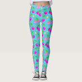 Decora Kei Rainbow Cherry Pattern Leggings (Voorkant)
