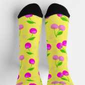 Decora Kei Rainbow Cherry Pattern Yellow Sokken (Top)