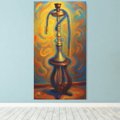 decoración lienzo HOOKAH arte oriental Canvas Afdruk (Insitu (Houten vloer))