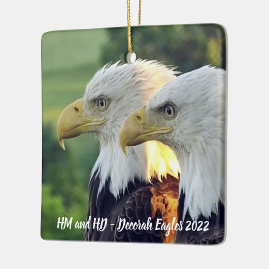 Decorah Eagles Keramisch Ornament (Links)