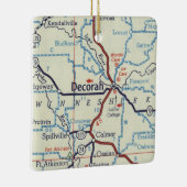 Decorah Iowa kaart Keramisch Ornament (Rechts)