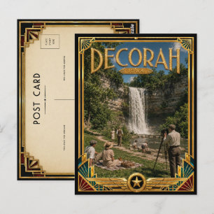 Decorah Iowa Vintage Art Deco Gouden Tijdperk Briefkaart