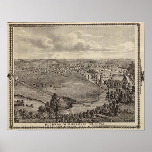 Decorah, Winnesheik Co., Iowa Poster (Voorkant)