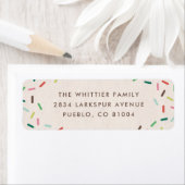 Decorate + Celebrate Sprinkles Adres Etiket (Insitu)