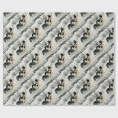 Decorate giften met Corgies in winterland Cadeaupapier (Vlak)