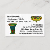 Decorate Jug, Bowl & Vase, Pottery Store, Potters Visitekaartje (Achterkant)