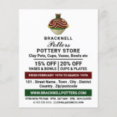 Decorate Jug, Pottery Store, Potters Advert Flyer (Voorkant)