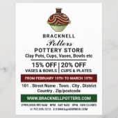 Decorate Jug, Pottery Store, Potters Advert Flyer (Voorkant)