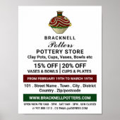 Decorate Jug, Pottery Store, Potters Advert Poster (Voorkant)