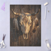 Decorated Cattle Skull Decoupage Tissuepapier (Craft)