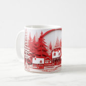Decorated Christmas Landscape Mug Koffiemok (Voorkant links)