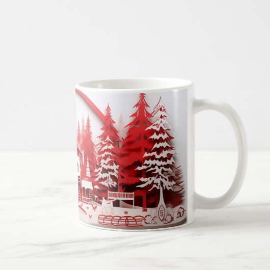 Decorated Christmas Landscape Mug Koffiemok (Rechts)