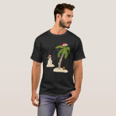 Decorated Christmas Palm Tree Tropical Xmas Coconu T-shirt (Voorkant volledig)