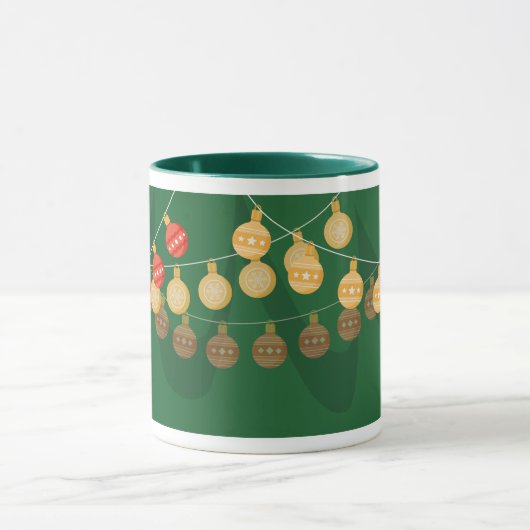 Decorated Christmas tree mug Mok (Midden)