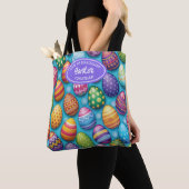 Decorated Colorful Eggs Easter Tote Bag (Dichtbij)