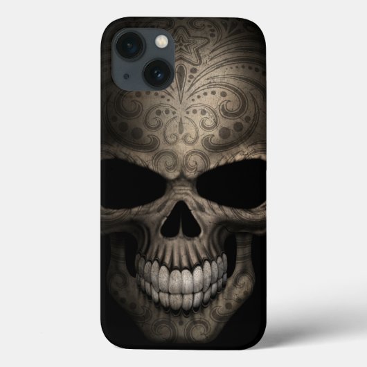 Decorated Dark Skull Case-Mate iPhone Case (Achterkant)