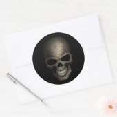 Decorated Dark Skull Ronde Sticker (Envelop)