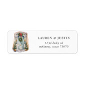 Decorated Door Holiday Retour Adres Label (Voorkant)